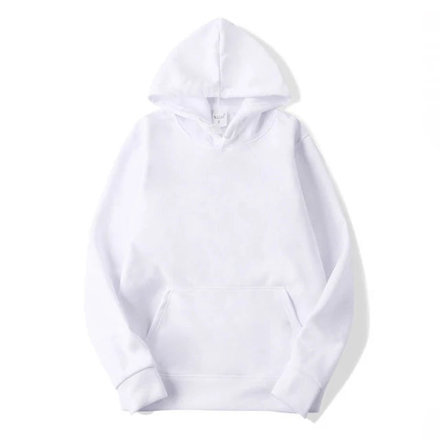 Plain Pullover Fleece Hoodie