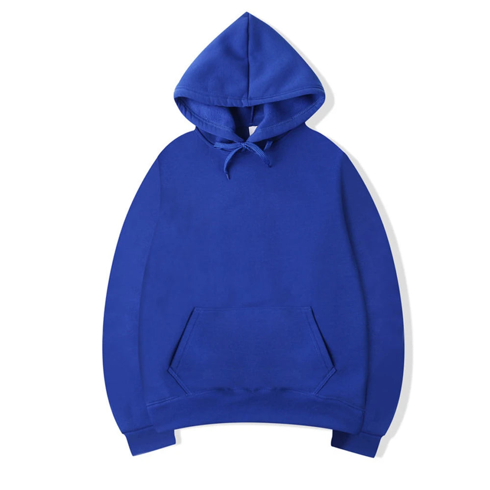 Plain Pullover Fleece Hoodie