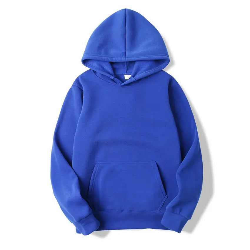 Plain Pullover Fleece Hoodie