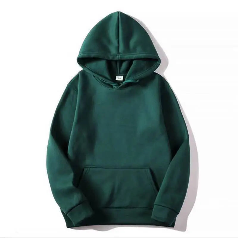 Plain Pullover Fleece Hoodie
