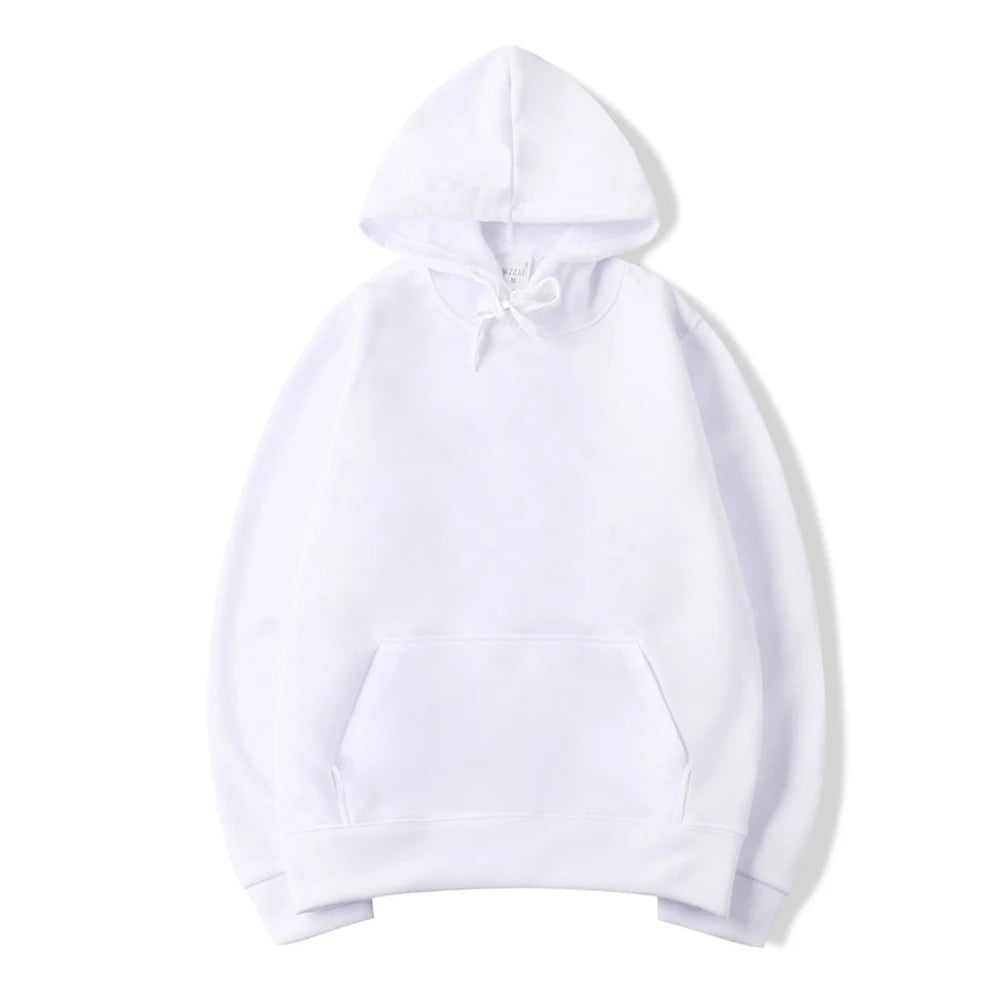 Plain Pullover Fleece Hoodie