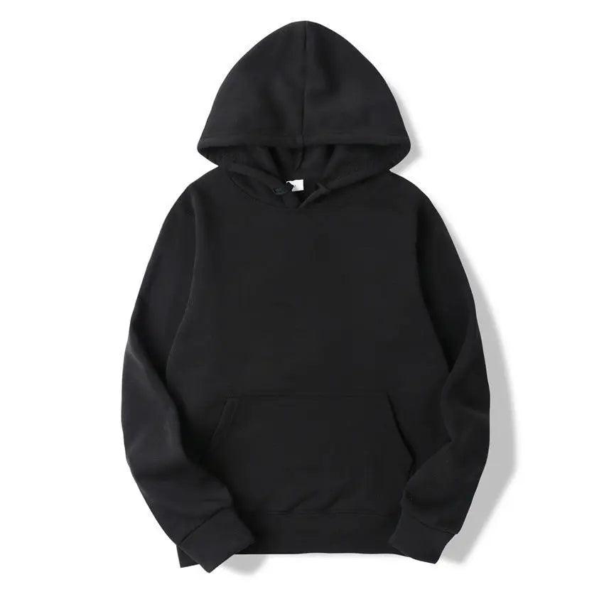 Plain Pullover Fleece Hoodie