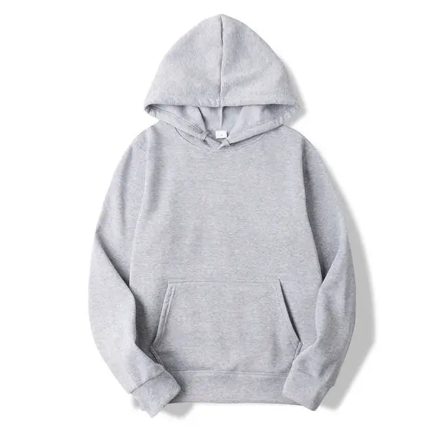 Plain Pullover Fleece Hoodie