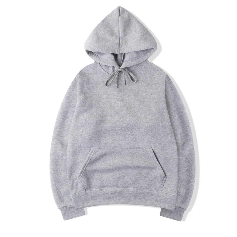 Plain Pullover Fleece Hoodie