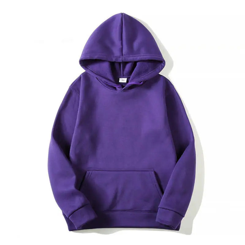 Plain Pullover Fleece Hoodies
