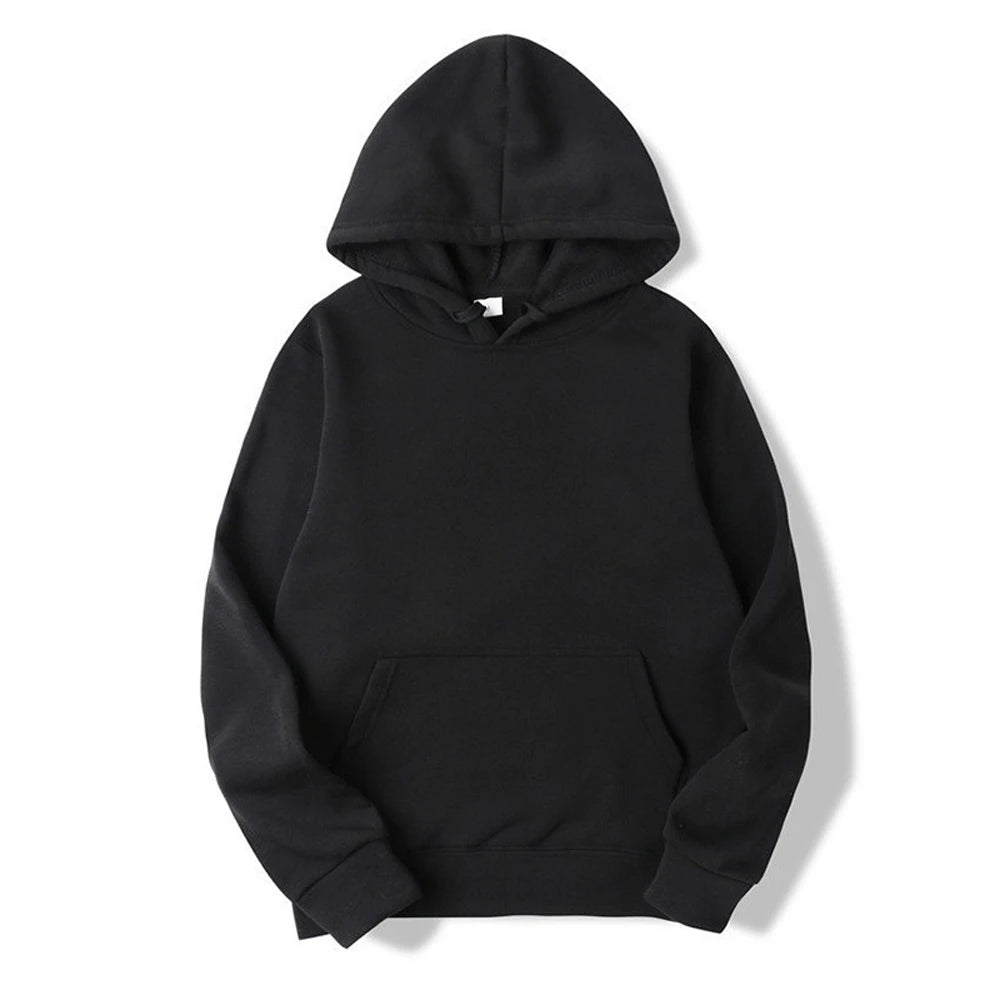 Plain Pullover Fleece Hoodie