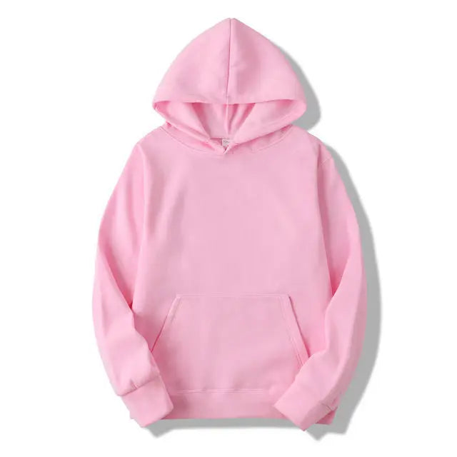 Plain Pullover Fleece Hoodie
