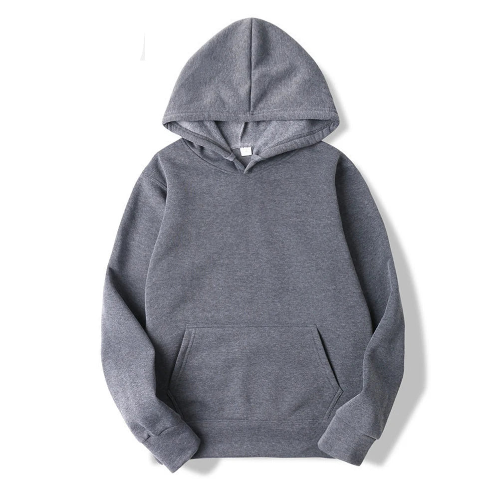 Plain Pullover Fleece Hoodie